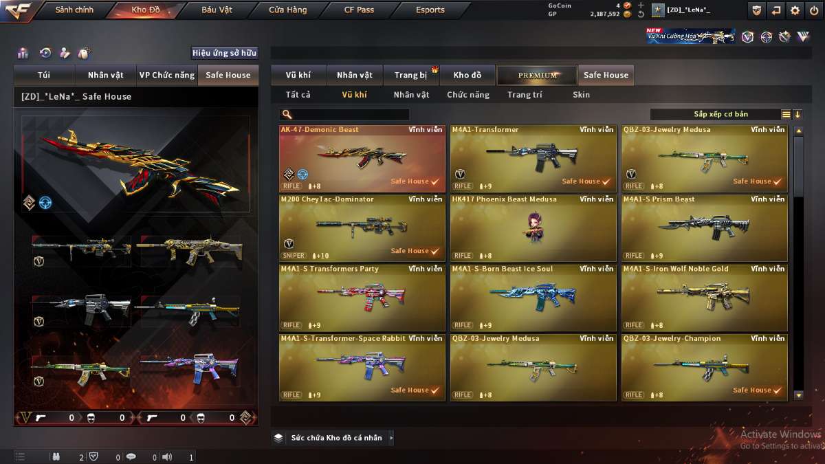 shop acc cf uy tin gia re